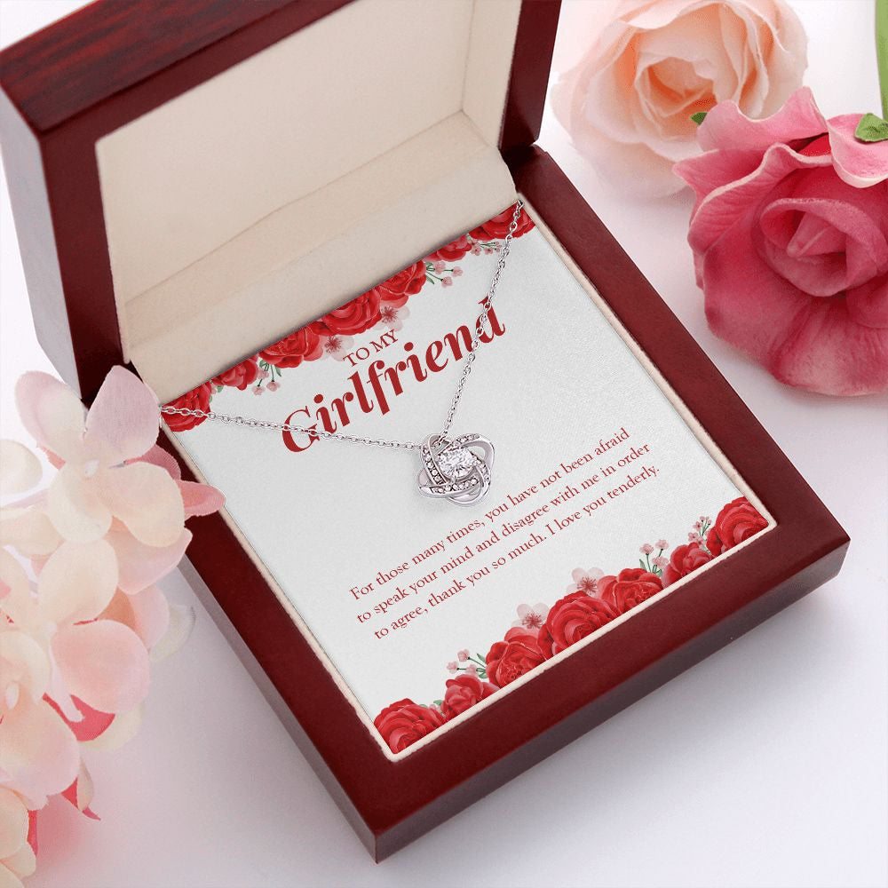 Not Afraid To Speak Your Mind love knot pendant luxury led box red flowers
