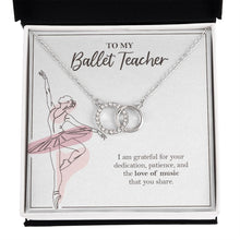 Load image into Gallery viewer, Grateful For Your Dedication double circle necklace front
