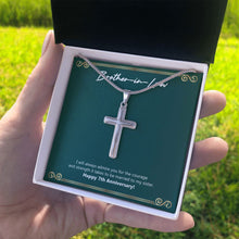 Load image into Gallery viewer, For The Courage And Strength stainless steel cross standard box on hand
