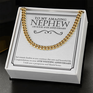 Prosperous And Blissful cuban link chain gold standard box