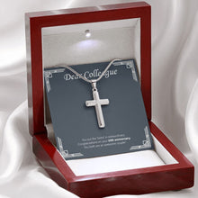 Load image into Gallery viewer, Extra In Extraordinary stainless steel cross premium led mahogany wood box
