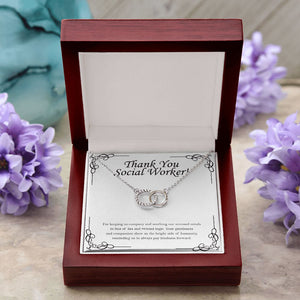 Your Gentleness And Compassion double circle pendant luxury led box purple flowers