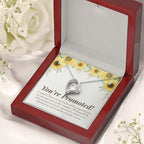 Genuinely Admiring Your Devotion forever love silver necklace premium led mahogany wood box