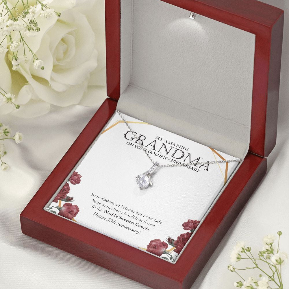 World's Sweetest Couple alluring beauty necklace premium led mahogany wood box
