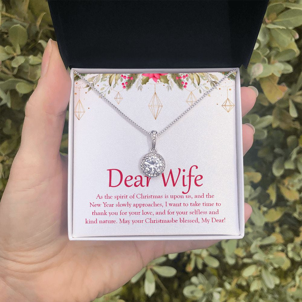 Selfless And Kind Nature eternal hope necklace in hand
