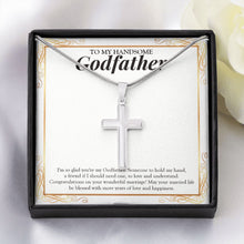 Load image into Gallery viewer, Someone To Hold My Hand stainless steel cross yellow flower
