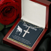 Load image into Gallery viewer, Be Confident stainless steel cross luxury led box rose
