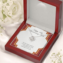 Load image into Gallery viewer, Attaining One Yourself love knot necklace premium led mahogany wood box
