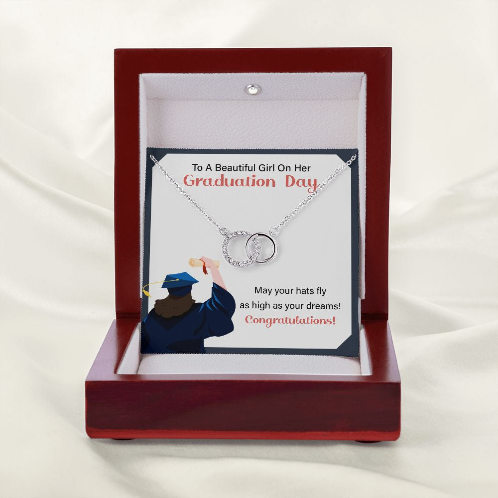 As High As Your Dreams double circle necklace premium led mahogany wood box