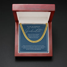 Load image into Gallery viewer, The Highest Of Your Hopes cuban link chain gold mahogany box led
