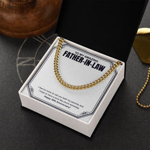Load image into Gallery viewer, I Feel So Lucky cuban link chain gold box side view
