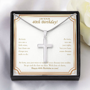 You Are Just Right stainless steel cross yellow flower