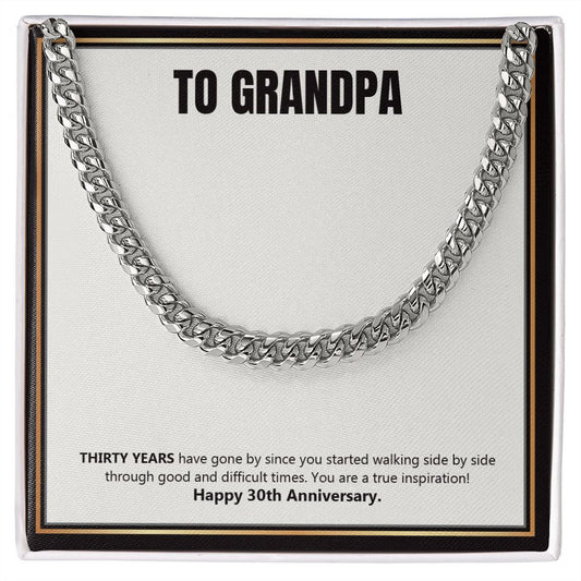 Good And Bad Times Together cuban link chain silver front