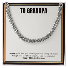Load image into Gallery viewer, Good And Bad Times Together cuban link chain silver front
