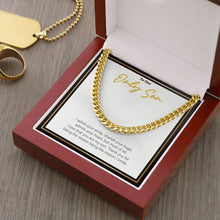 Load image into Gallery viewer, I Adore His Smile cuban link chain gold luxury led box
