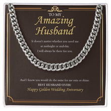 Load image into Gallery viewer, Midnight Or Mid-Day cuban link chain silver front
