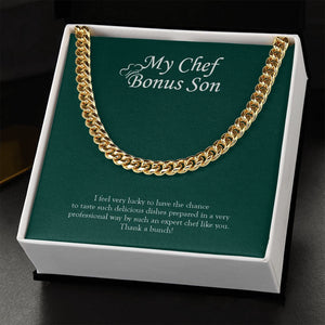 Expert Chef Like You cuban link chain gold standard box
