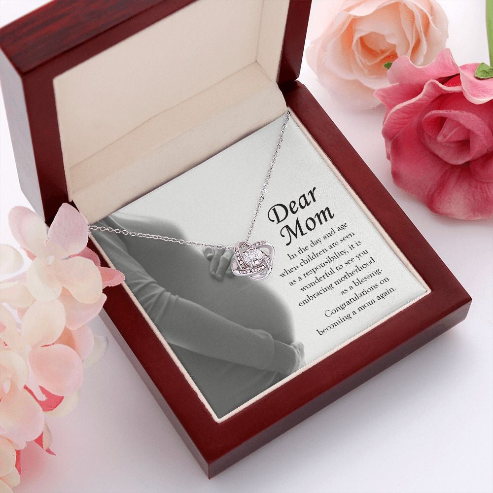 Embracing Motherhood Again love knot pendant luxury led box red flowers