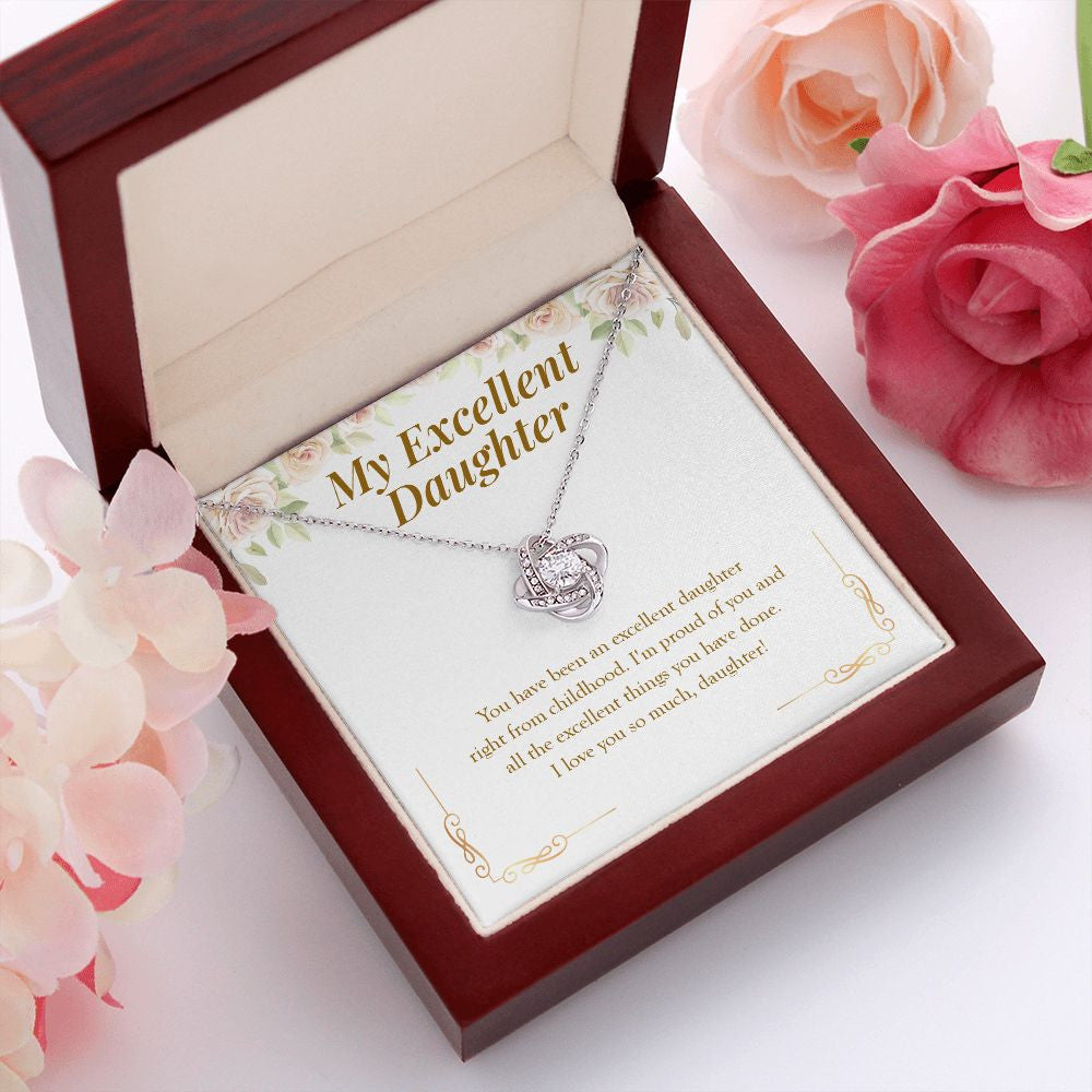 Right From Childhood love knot pendant luxury led box red flowers