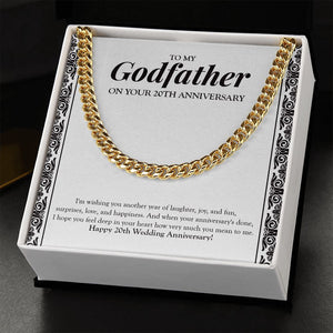 Another Year Of Joy cuban link chain gold standard box