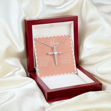Load image into Gallery viewer, No One Can Replace cz cross pendant luxury led silky shot
