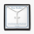 I May Not Be stainless steel cross necklace front