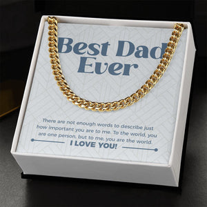 You are the World cuban link chain gold standard box
