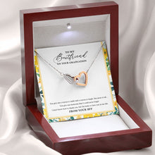 Load image into Gallery viewer, You Give Me Memories interlocking heart necklace premium led mahogany wood box
