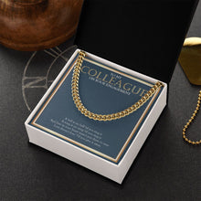 Load image into Gallery viewer, Love In Your Heart cuban link chain gold box side view
