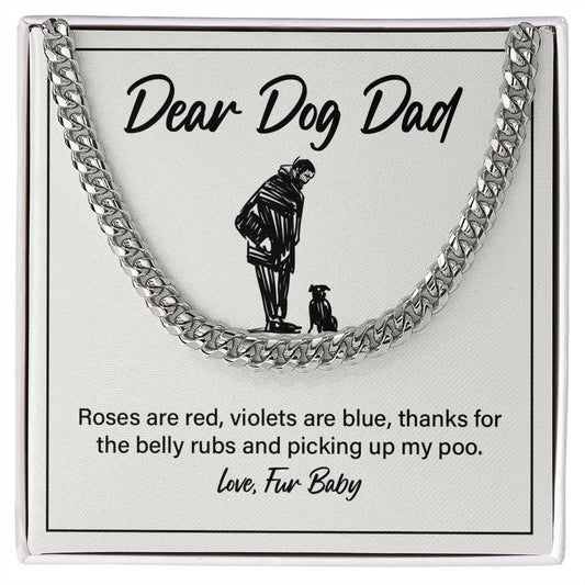 Thanks For The Belly Rubs cuban link chain silver front