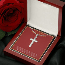 Load image into Gallery viewer, Such A Pleasant Person stainless steel cross luxury led box rose
