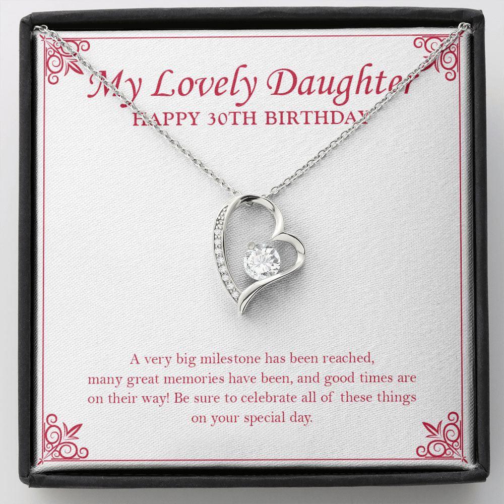 Very Big Milestone forever love silver necklace front