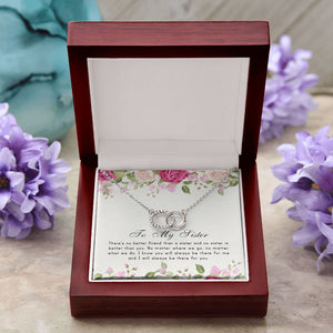 No Sister Is Better Than you double circle pendant luxury led box purple flowers