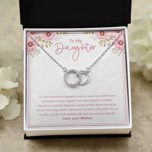 Wonderful Blessing double circle necklace close up