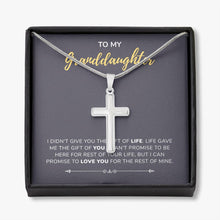 Load image into Gallery viewer, Gift Of Life stainless steel cross necklace front
