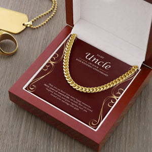 Many Happy Memories cuban link chain gold luxury led box