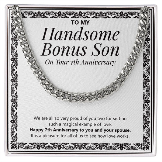 Pleasure For All Of Us cuban link chain silver front