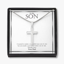 Load image into Gallery viewer, A Successful Man stainless steel cross necklace front
