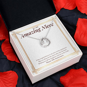 Who Rules His Heart horseshoe pendant red flower