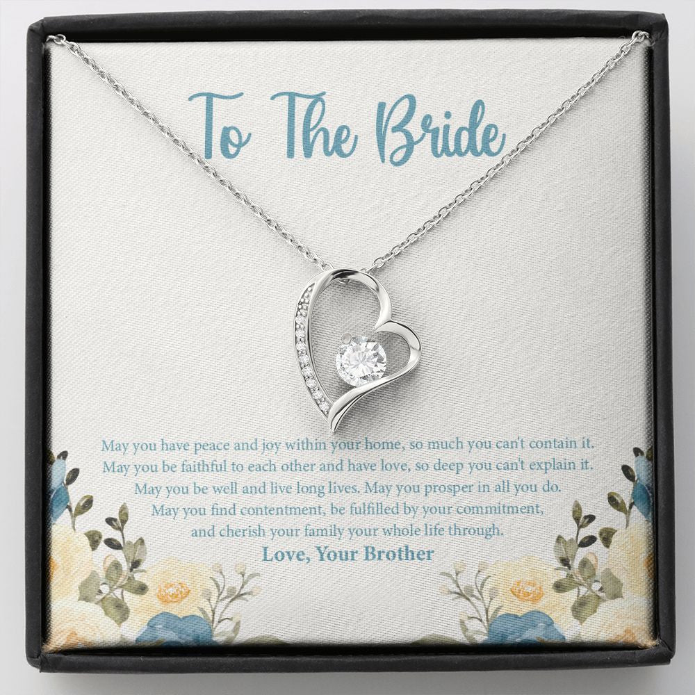 Fulfilled By Commitment forever love silver necklace front