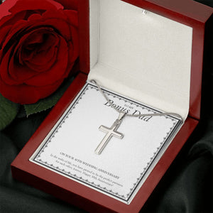 In The Waltz Of Life stainless steel cross luxury led box rose