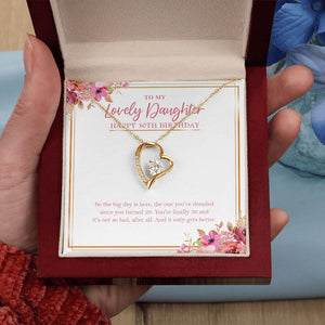 You're Finally 30 forever love gold pendant led luxury box in hand