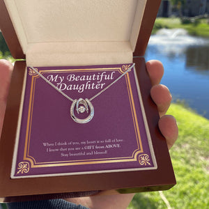 Gift From Above horseshoe pendant luxury hold hand