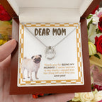 Being my Mommy horseshoe necklace luxury led box hand holding