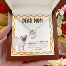 Load image into Gallery viewer, Being my Mommy horseshoe necklace luxury led box hand holding
