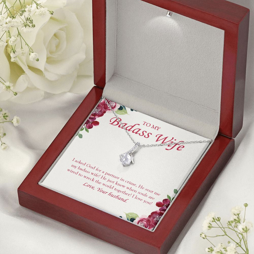 Love You A Lot alluring beauty necklace premium led mahogany wood box