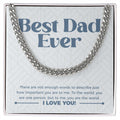 You are the World cuban link chain silver front