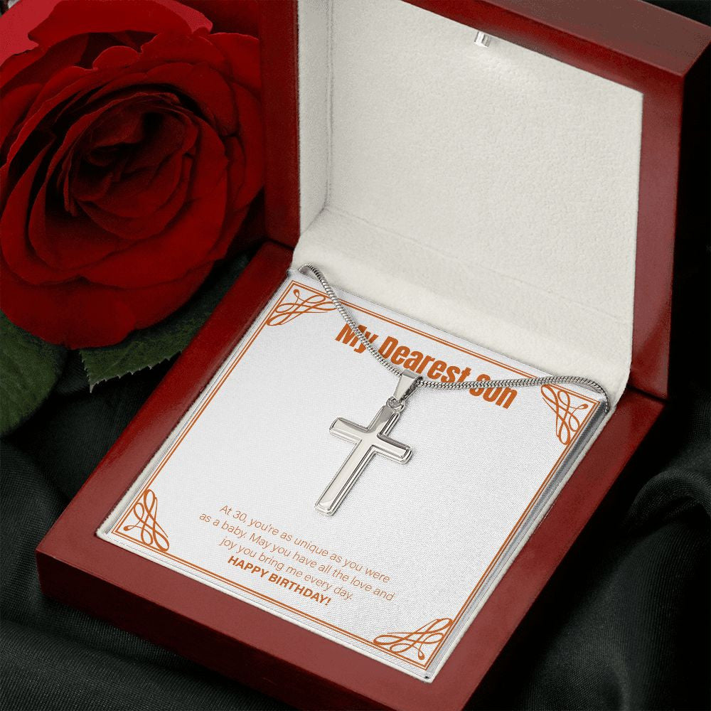 All The Love And Joy stainless steel cross luxury led box rose