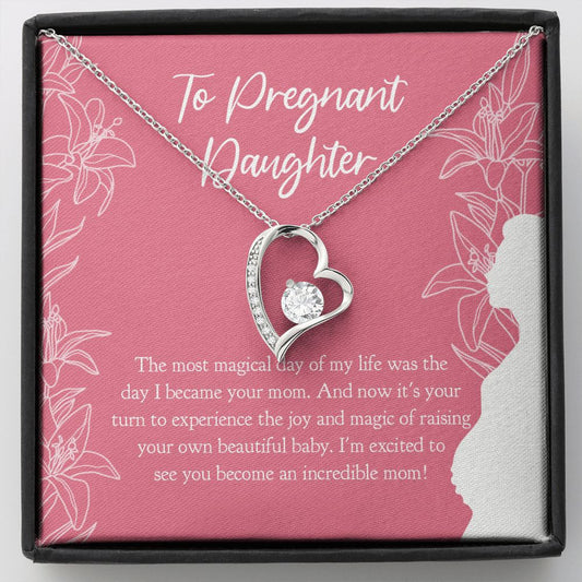 Most Magical Day Of Your Life forever love silver necklace front