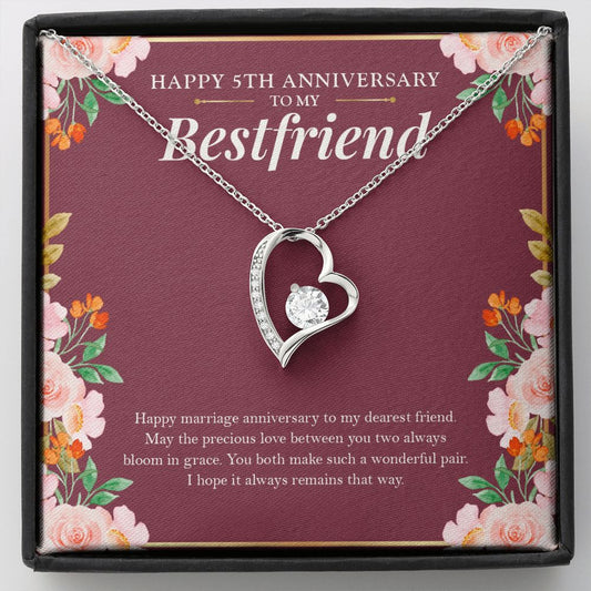 Make Such A Wonderful Pair forever love silver necklace front